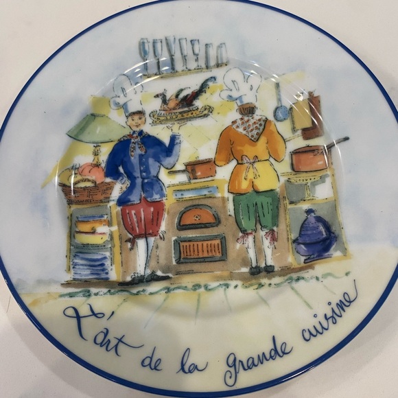 William Sonoma, French chef, cooking salad, dessert plates - Picture 3 of 11